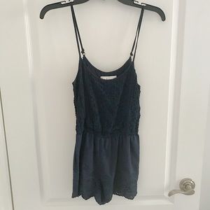 Abercrombie and Fitch Navy Blue Detailed Romper